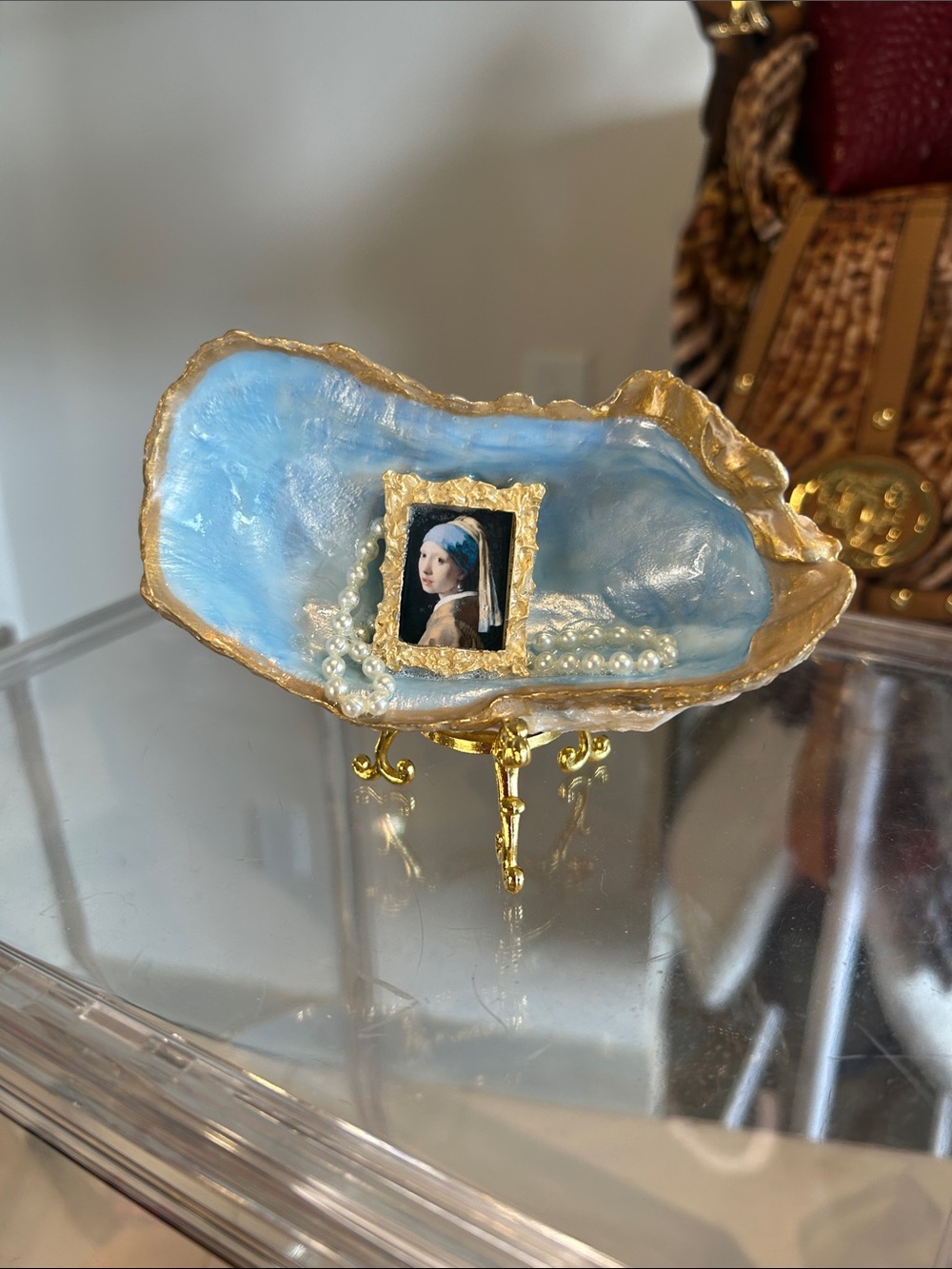 Girl With The Pearl Earring by Vermeer Oyster Shell Trinket Dish New - Picture 5 of 7
